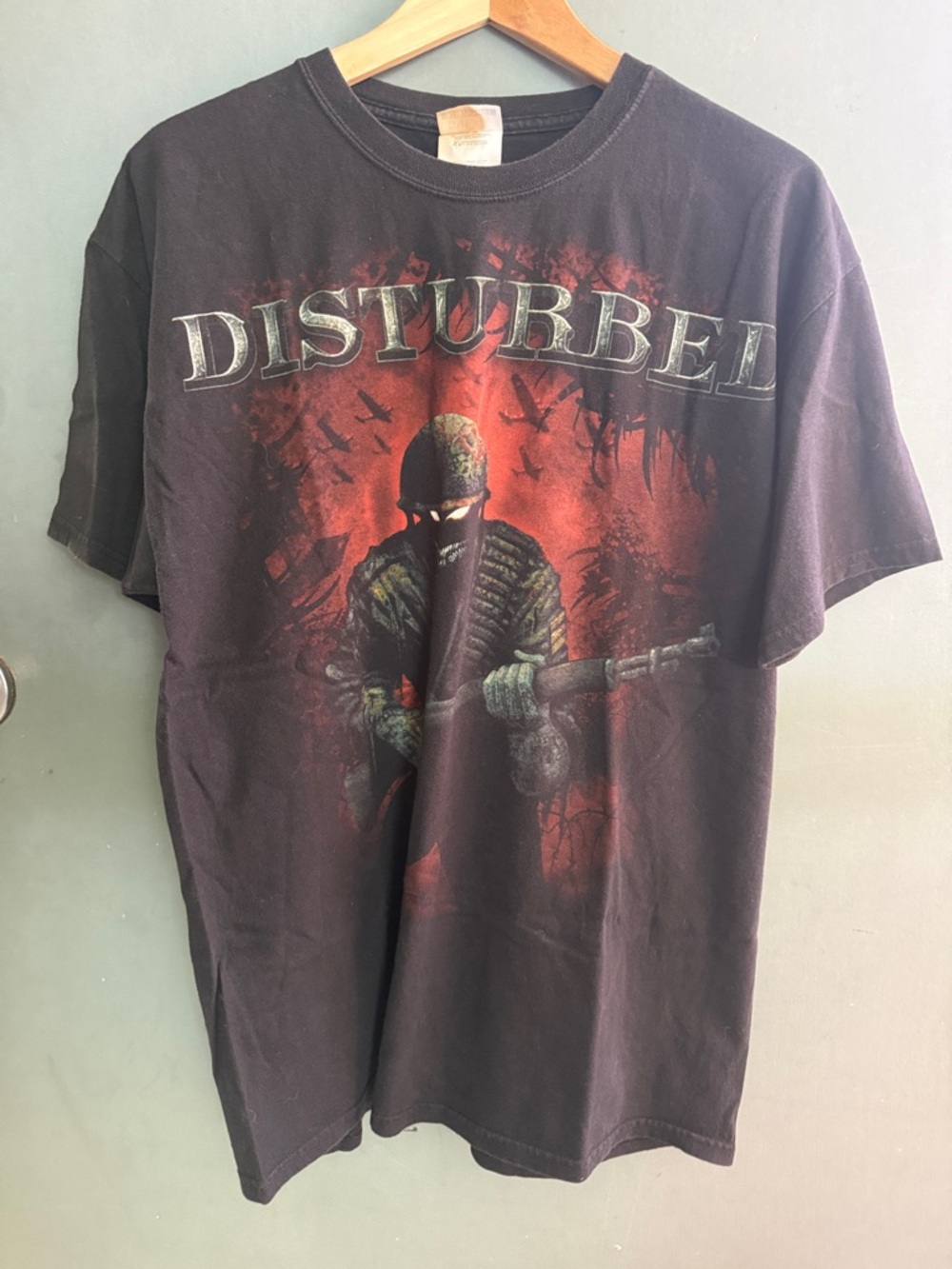 Disturbed Red Soldier Graphic Band Tee Black